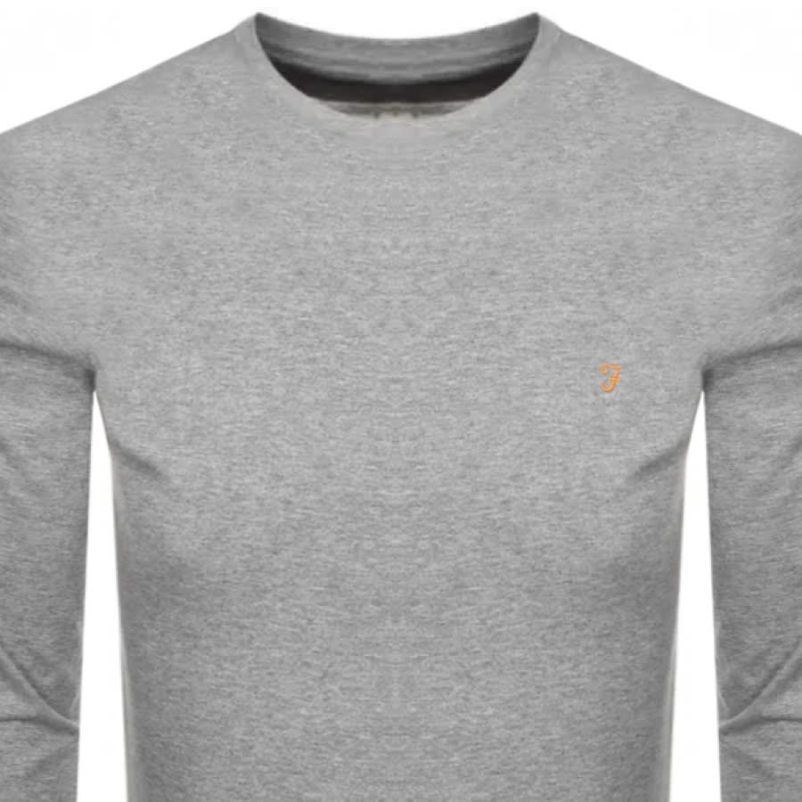 Alternative Image for ProductFarah Vintage Long Sleeved T Shirt Grey2